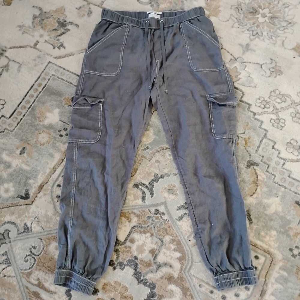 Nicole Miller 100 percent linen women's  joggers size medium